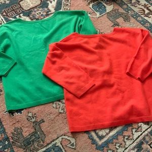 Ann Taylor cashmere crop sweaters sz M